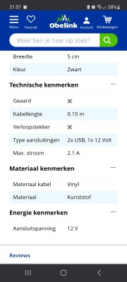 Dit is dus die van de usb aansluiting, vraag is alleen of het max voor alledrie is of 2.1A keer 3?